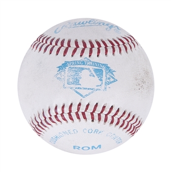 1994 Michael Jordan Batting Practice Used Home Run Baseball from Spring Training Game on March 12, 1994 with Full Ticket from Game (Letter of Provenance & Robert Ellis LOA)  